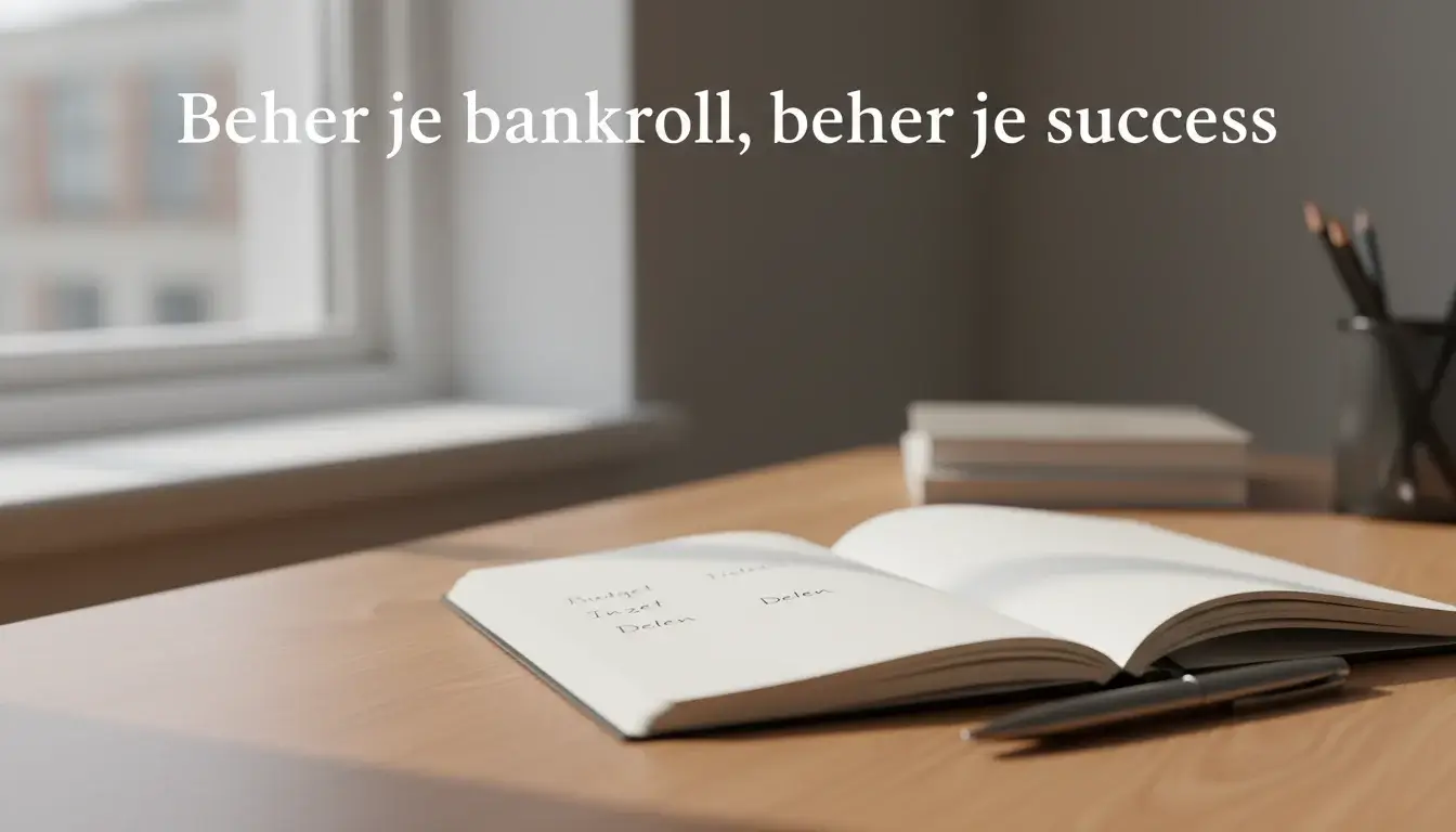 Notitieboek met budgetplanning en pen op bureau