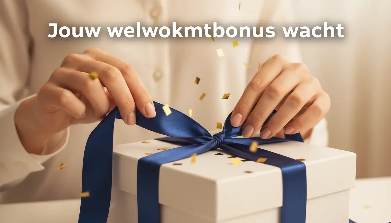 Welkomstgeschenk uitpakken met feestelijke sfeer