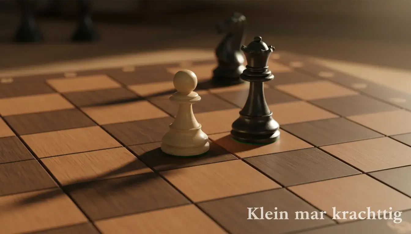 Schaakbord met strategische zet die underdog symboliseert
