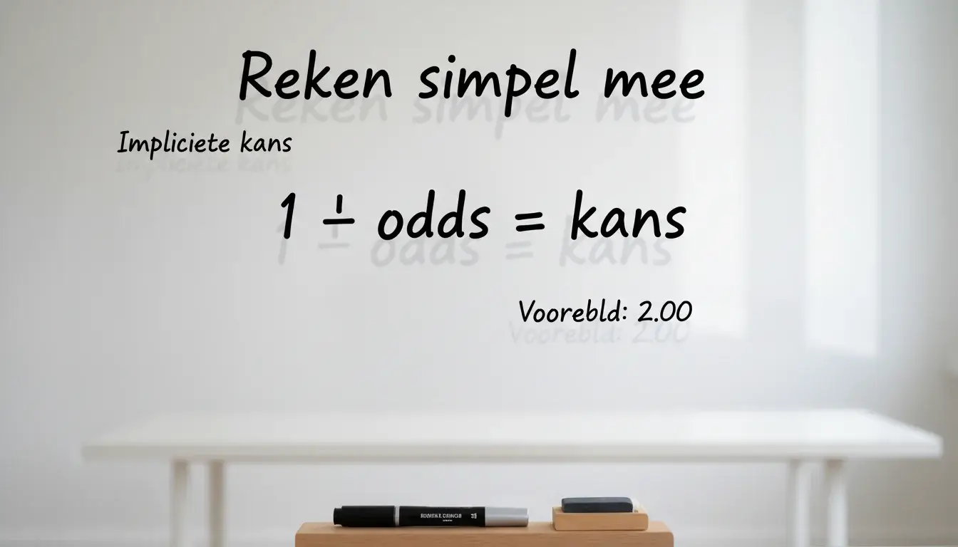 Wiskundige formule op whiteboard met berekening
