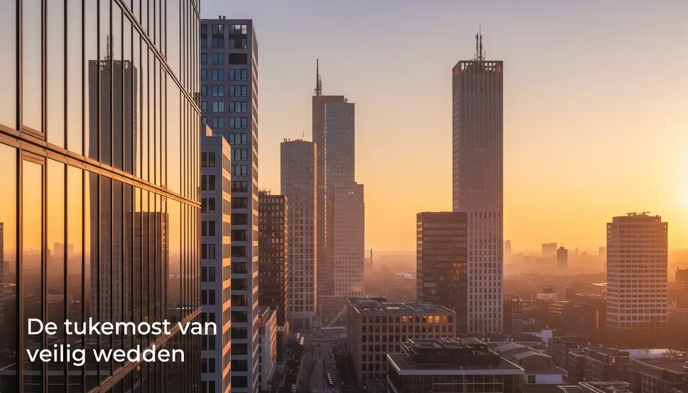 Moderne skyline van Nederlandse stad