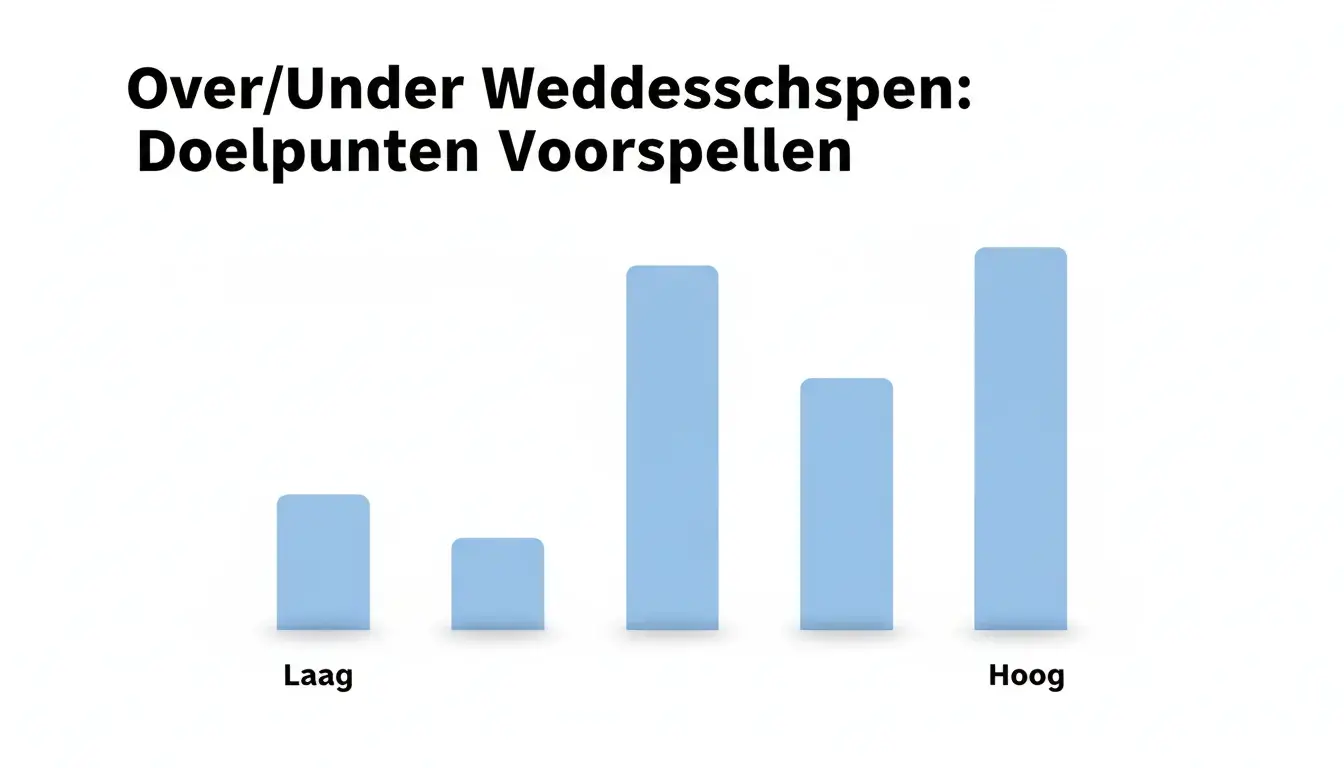 Staafdiagram met doelpuntenstatistieken per wedstrijd