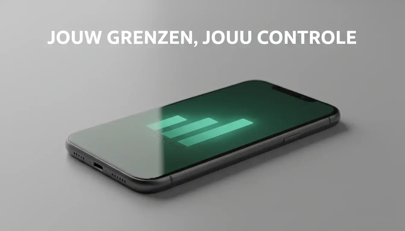Smartphone met instellingenmenu voor limieten