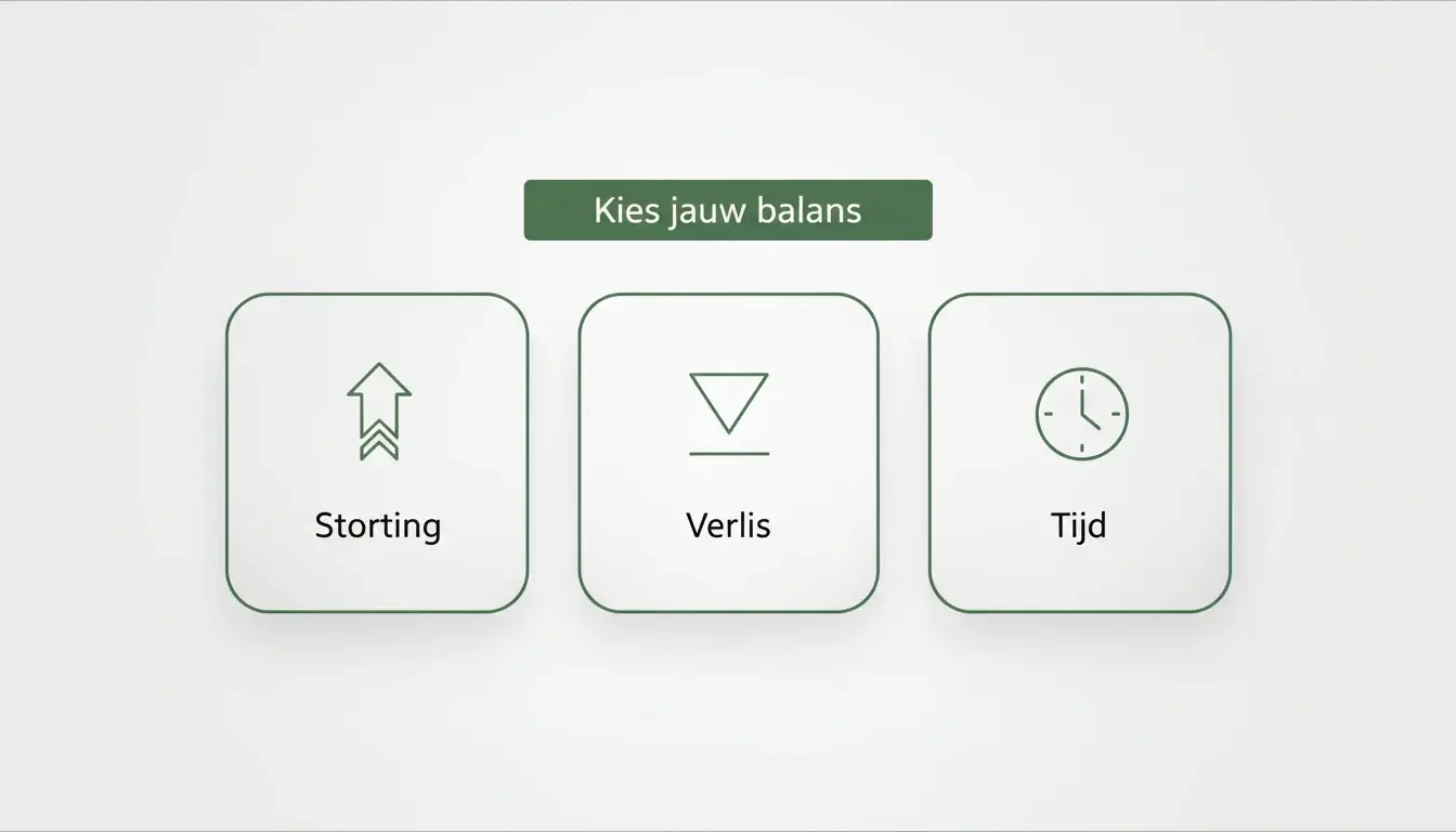 Overzicht van verschillende limietopties op scherm